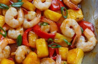 Candy and Spicy Pineapple Shrimp St...